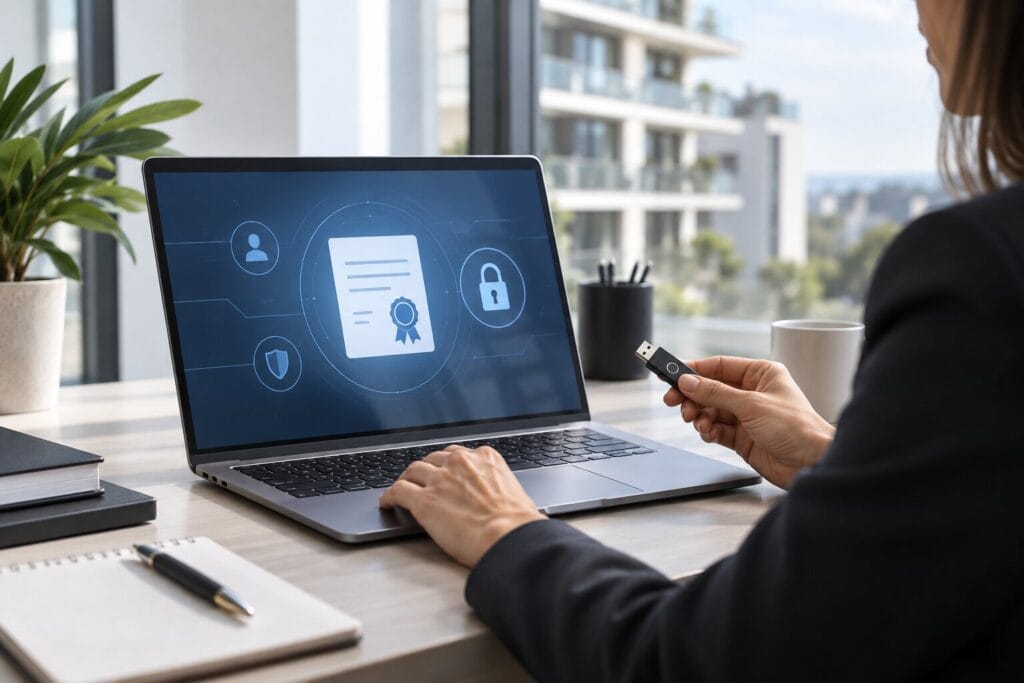 Certificado digital em uso no computador